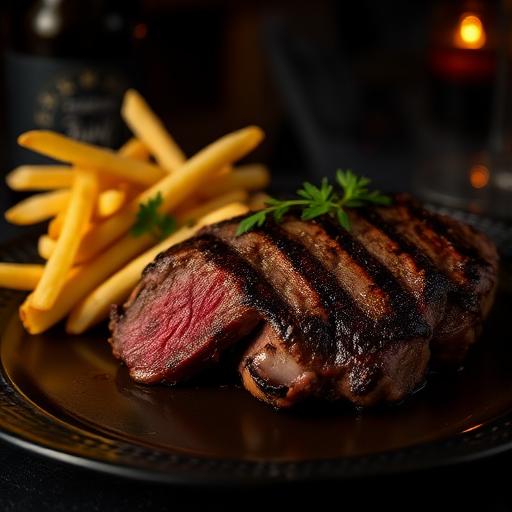 Entrecot de vaca con patatas