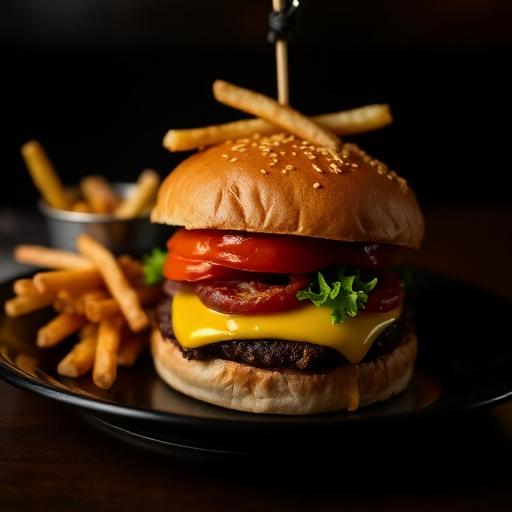 Hamburguesa con patatas